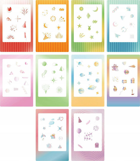 Loveinstant Photo Frame Stickers Fuji Instax Mini 99 12 11 40 Evo Liplay Link Set 10 Pieces Gradient