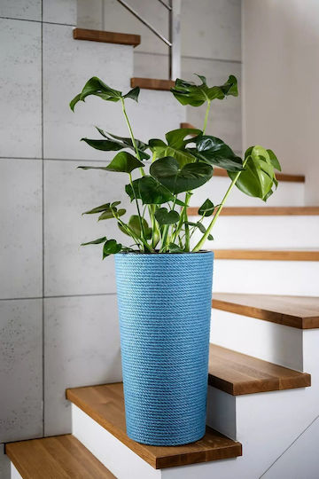 Adoni Bamboo Blue Flower Pot Adoni Bamboo Blue Flower Pot
