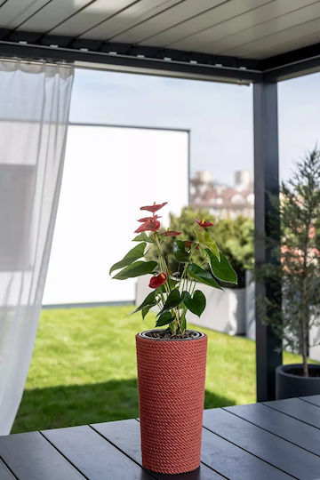 Adoni Kunststoff Blumentopf Rot 36x36cm