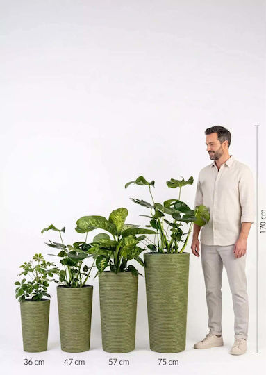 Adoni Kunststoff Blumentopf Grün 28x47cm