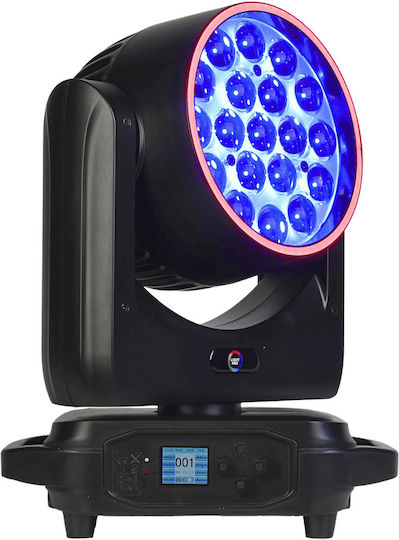 Light4me Sky Wash 19x15w RGBW Роботска Глава Сценично Фото Осветление Пръстен Ефект 19x15w RGBW LED + 60x0.3w RGB SMD LED Omega Монтажна Скоба