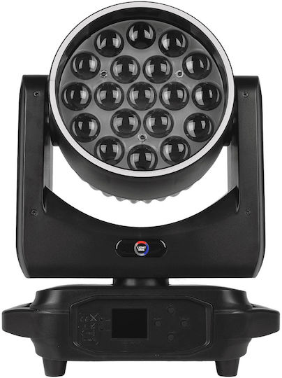 Light4me Sky Wash 19x15w RGBW Роботска Глава Сценично Фото Осветление Пръстен Ефект 19x15w RGBW LED + 60x0.3w RGB SMD LED Omega Монтажна Скоба