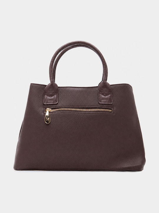 Fabric Women's Handbag Crossbody Croco Brown