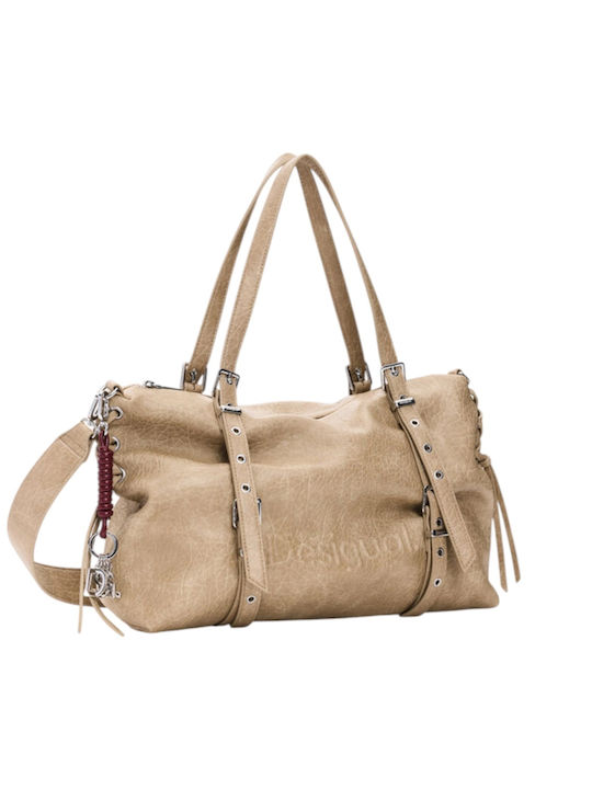 Set Geantă Shopper Dama Tricotată Bej