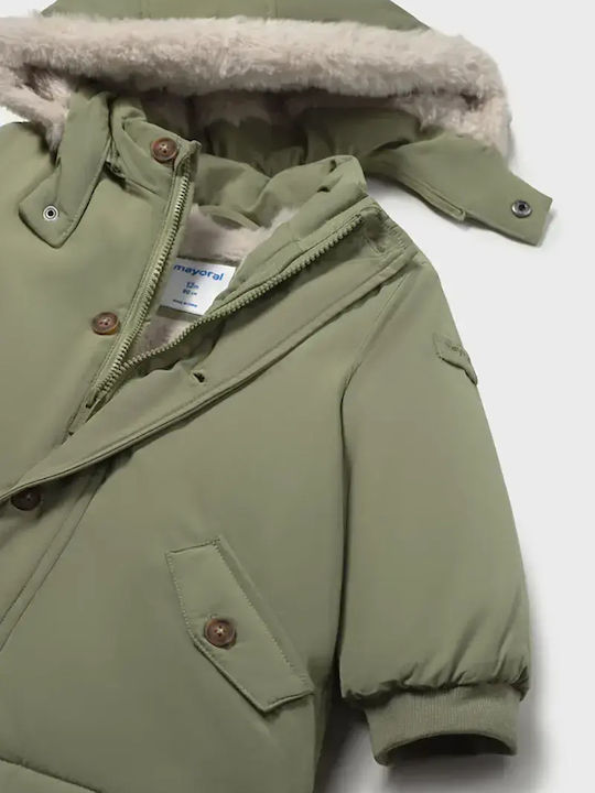 Kinderparkas Kurz Türkis
