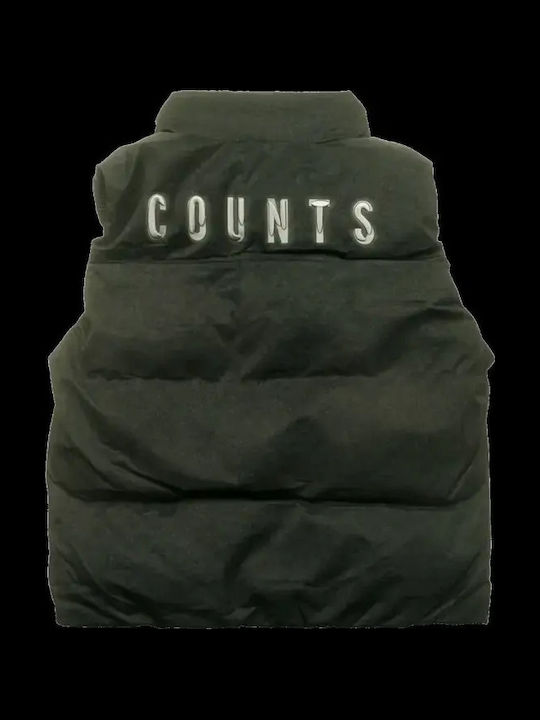 Waterproof Kids Quilted Sleeveless Short Black Jacket