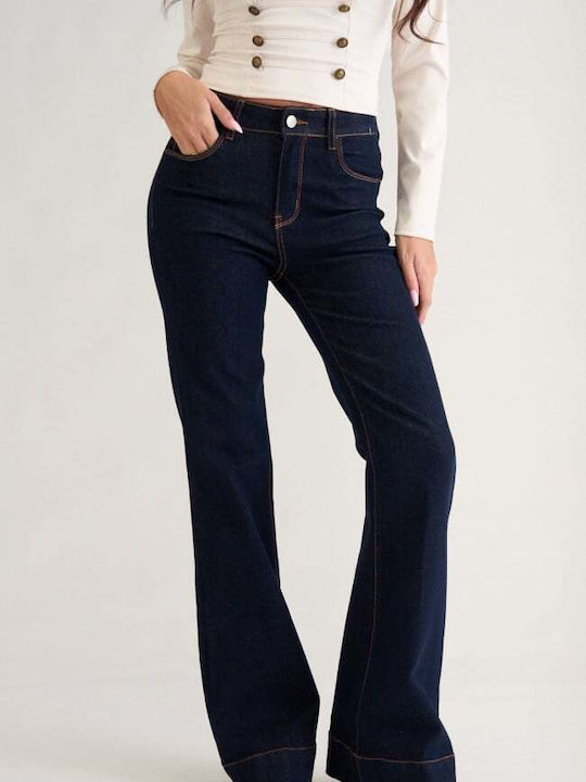 Damen Jeans Hosen Mit Rissen Beinin Stil Ausgestellt