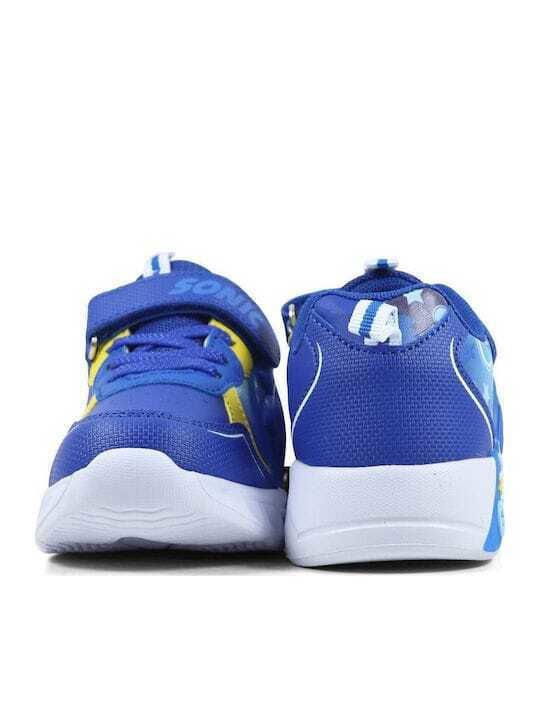 Sonic Kids Sneakers Anatomic with Hoop & Loop Closure & with Lights Blue