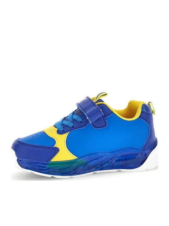 Sonic Kids Sneakers Anatomic with Hoop & Loop Closure & with Lights Blue