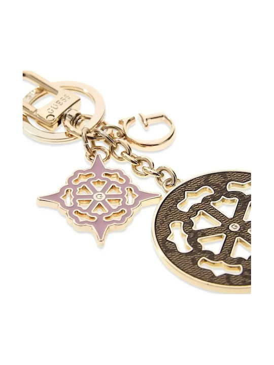 Guess Damen Schlüsselanhänger Keychain Ella Logo Rw7569p6301 Rosa