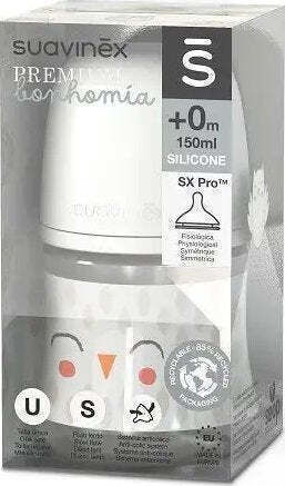 Suavinex Plastic Baby Bottle Anti-colic with Silicone Teat for 0+ Months Beige 150ml