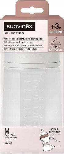 Chicco Plastic Baby Bottle Anti-colic with Silicone Teat for 0+ Months Transparent 240ml