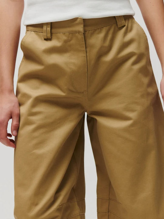 Damen Stoffhose in Schlank Passform Braun