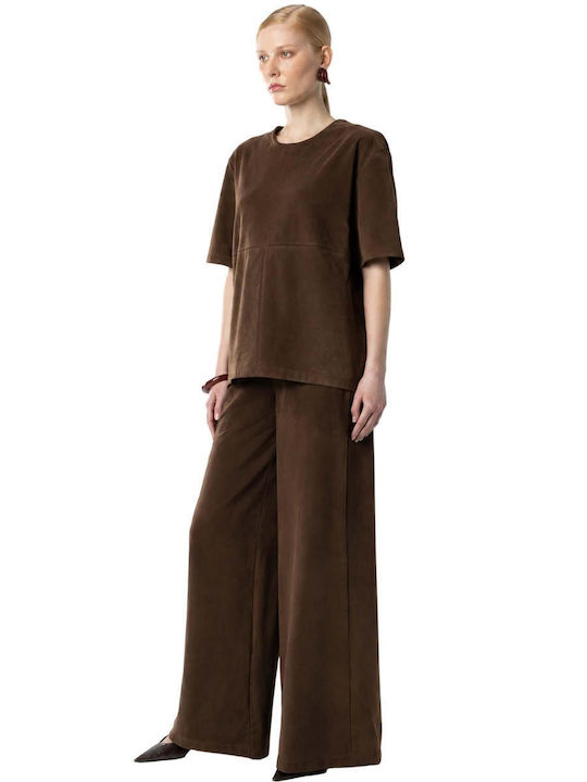 Moutaki Women's Leather Pantaloons Brown