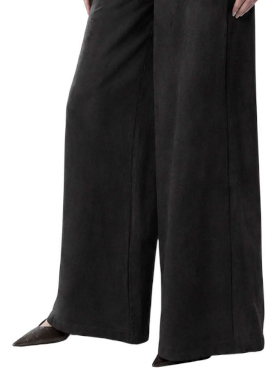 Damen Leder Pantaloona Schwarz