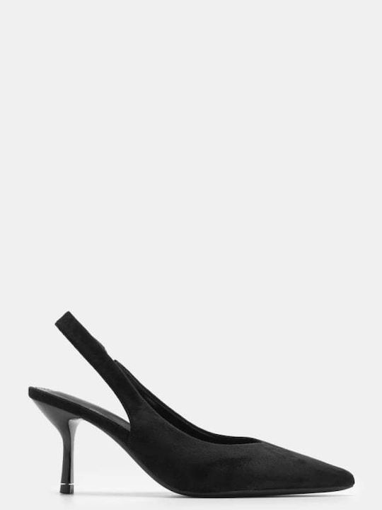 Suede Γόβες Μαύρες