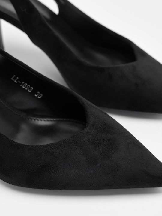 Suede Γόβες Μαύρες