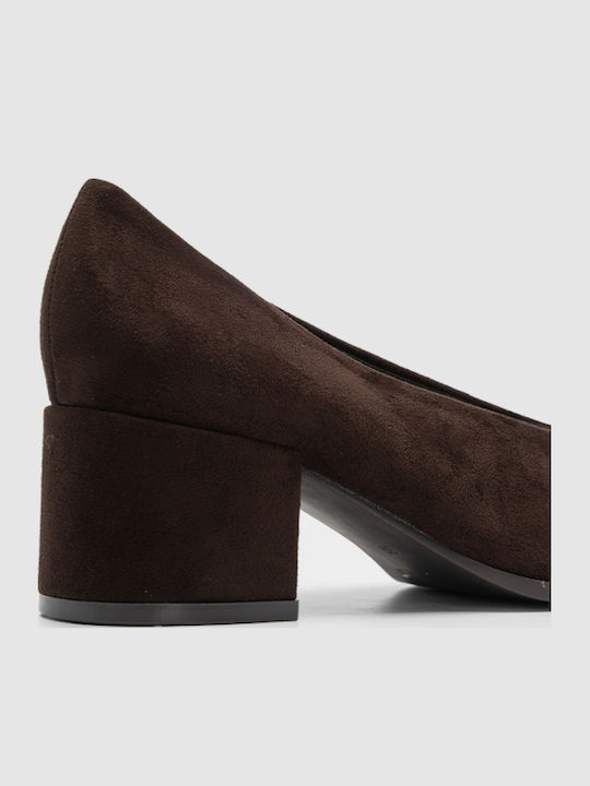 Suede Γόβες Καφέ