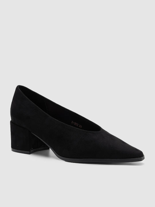 Suede Γόβες Μαύρες