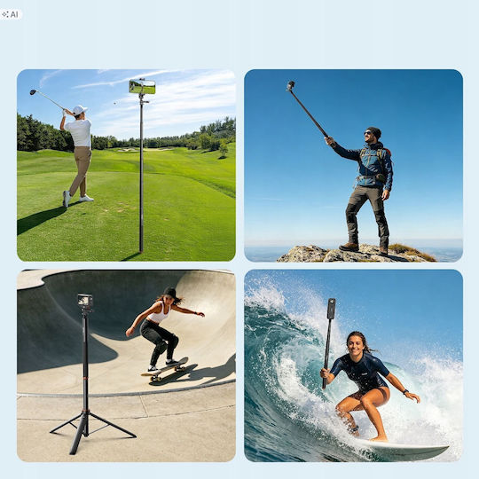 Băț pentru selfie Vrig Băț pentru selfie Monopod 160 cm Invizibil 1/4" + GoPro Vrig Tp-36 Sku A0308