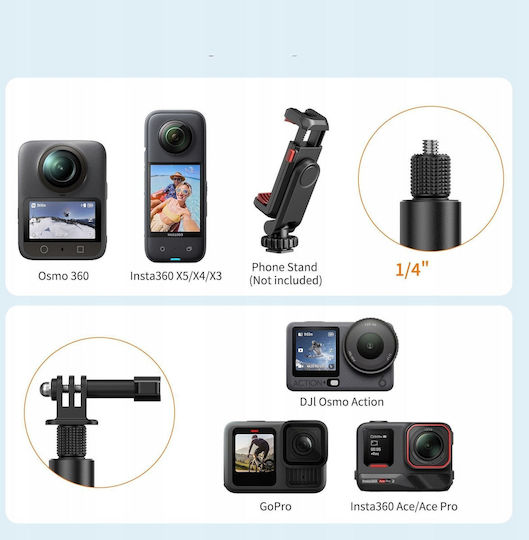 Băț pentru selfie Vrig Băț pentru selfie Monopod 160 cm Invizibil 1/4" + GoPro Vrig Tp-36 Sku A0308