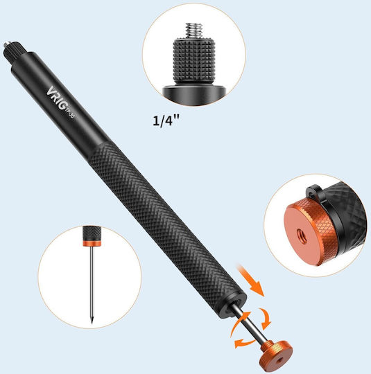 Băț pentru selfie Vrig Băț pentru selfie Monopod 160 cm Invizibil 1/4" + GoPro Vrig Tp-36 Sku A0308