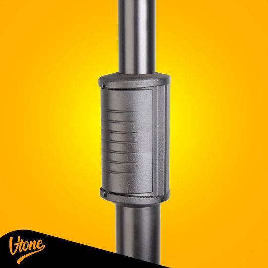 V-tone Deluxe G1 Регулируема Сгъваема Стоманена Черна Стойка за Китара Yoke Holder С Гравитационно Активиращо се Рамо Заключване 77-120 См До 10 Кг