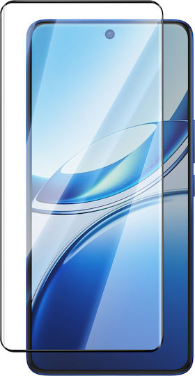 Avizar Curved Tempered Glass Vivo V50 Anti-scratch Screen Protector Black Transparent