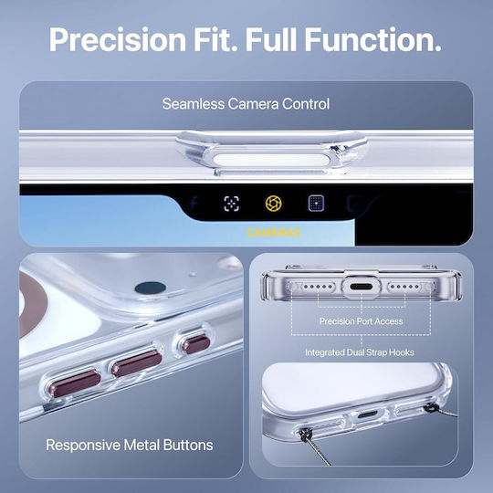 Калъф Mageasy Bright M Magsafe Прозрачен Сив iPhone 18 Pro/17 Pro
