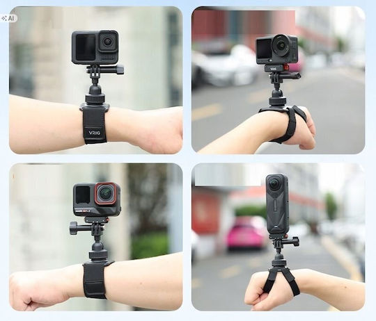 Wrist Mount Vrig GoPro DJI SJCam Insta360 Xiaomi 360 Degree Rotation AC-74 A0273 SB12052