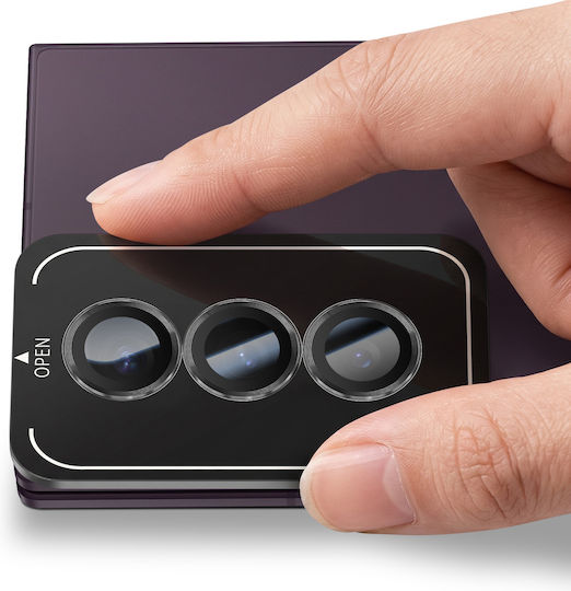 Enkay Protecție Cameră din Sticlă Securizată Rezistentă la Șocuri Samsung Galaxy Z Fold 8 Ultra Negru Transparent