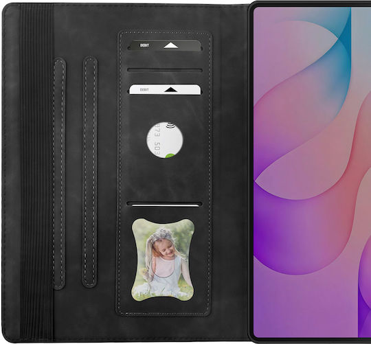 Avizar Wallet Case Galaxy Tab S12 Plus Adjustable Video Stand Black