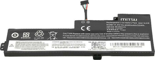 Mitsu Kompatible Batterie für Lenovo ThinkPad Lenovo ThinkPad T480, A475 mit 2000mAh
