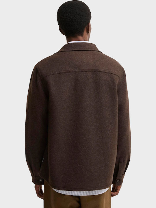 Дълъг ръкав Overshirt Тъмнобежов