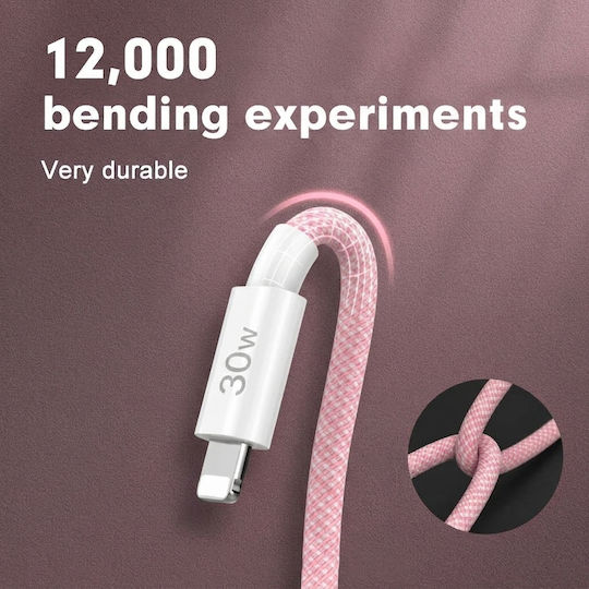 Leewello Lw-218 USB-C zu Lightning Kabel 30W Rosa 1m (783208)