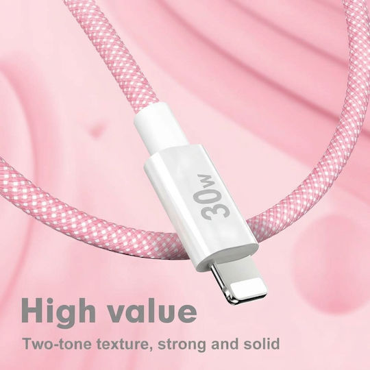Leewello Lw-218 USB-C zu Lightning Kabel 30W Rosa 1m (783208)