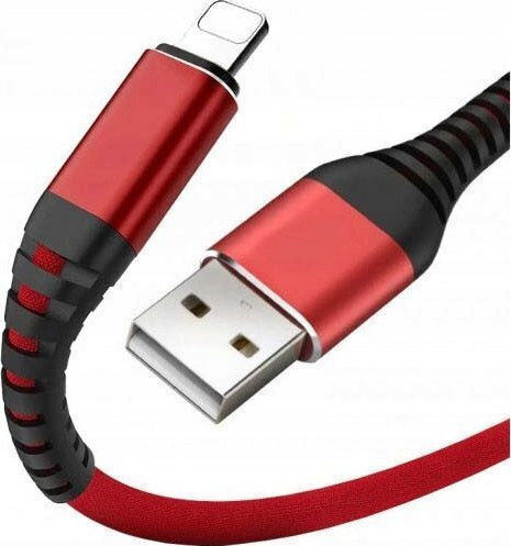 USB-A to Lightning Cable Red 2m