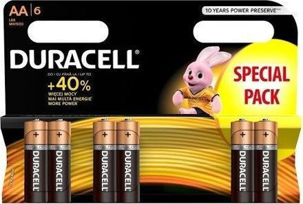 Duracell Αλκαλικές Μπαταρίες AA 1.5V 6τμχ
