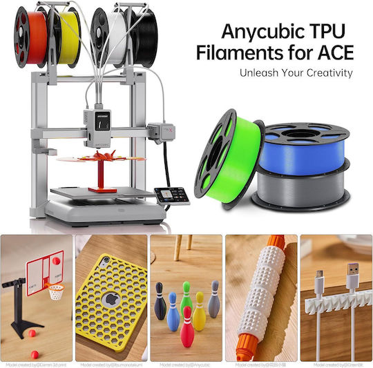 Anycubic TPU 3D Printer Filament Μπλε 1kg