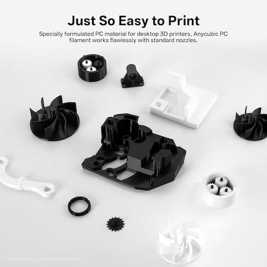 Anycubic Filament Pentru Imprimante 3D ASA 1.75mm Gri 1kg