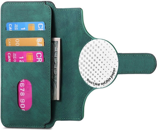 Caseneo Mw-03s Magnetic Detachable Wallet Case Smartphones 6.7 Inches Green Universal Book Cover