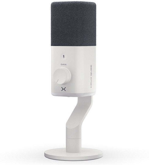 Qube Microphone XLR USB Tabletop In White Color