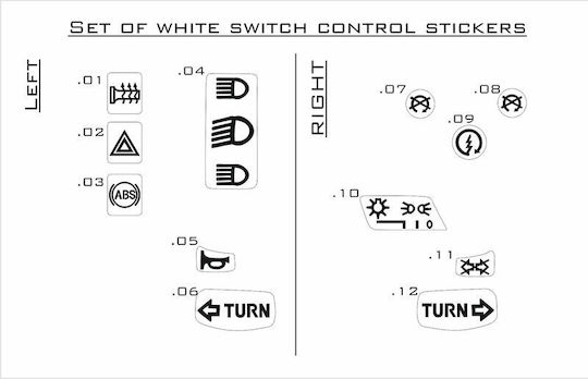 Switch Symbols Stickers Bmw R1100gs R1100rt R1100rs R850rt R850gs 16pd59