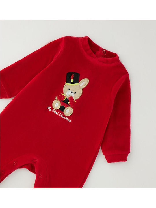 iDO iDO Baby-Strampler Samt Rot