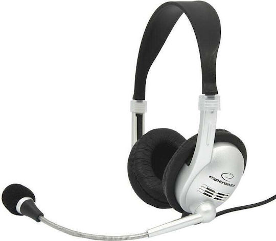 Esperanza EH115 Auf dem Ohr Multimedia-Headsets mit Mikrofon und Verbindung 3,5 mm Klinke in Schwarz Farbe