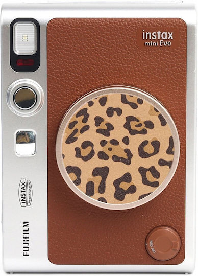 Loveinstant Decorative Lens Cap Sticker Fujifilm Instax Mini Evo 3m Brown Leopard Design