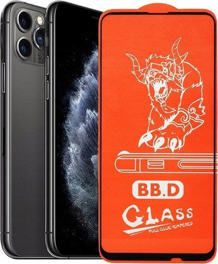Vega Somostel 9h Закалено Стъкло iPhone X Xs 11 Pro Плоско Черна Рамка 5,8 Инча 9d