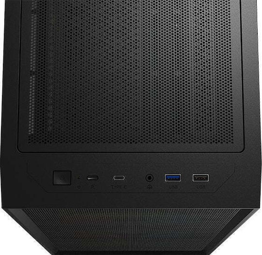 Krux Vox Gaming Midi Tower Computer Case with Side Window and ARGB Lighting Black