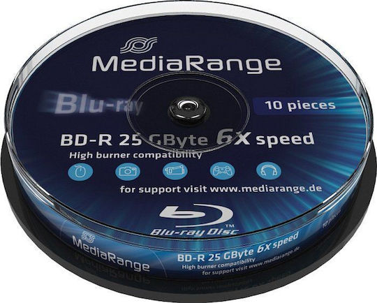 MediaRange Inscripționabile BD-R 6x 25GB Cutie pentru prăjituri 10buc