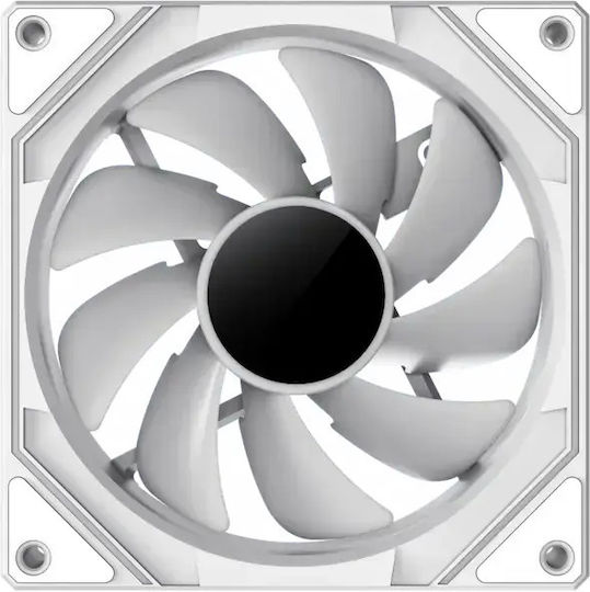 GameMax VEGMFN12AS8IPWH Ventilator Carcasă 120mm (1600rpm / 44.35cfm) cu Iluminare ARGB Alb